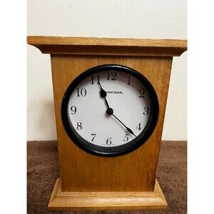 PREFERRED STOCK Desk  Wooden Desk Clock - Quartz (Battery Operated )